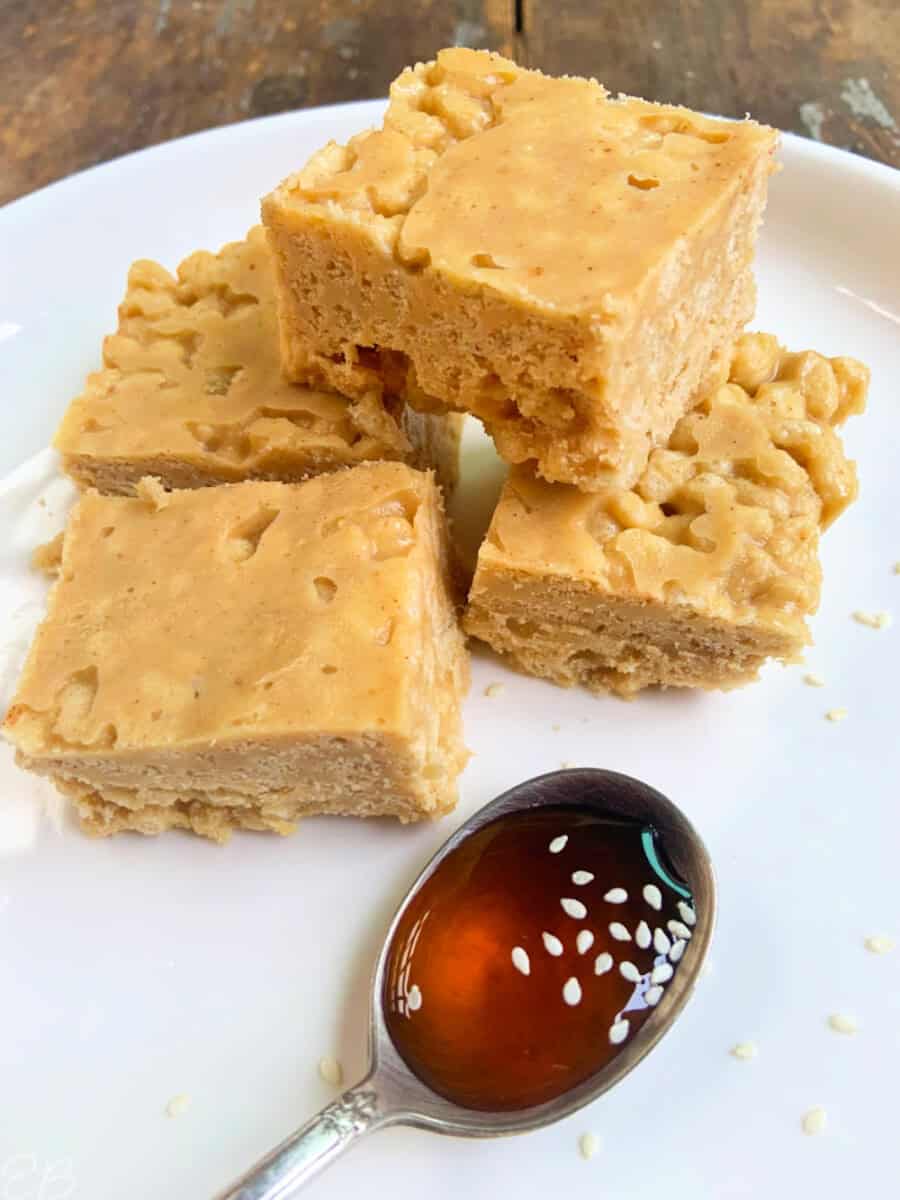 halvah or tahini flavored brown rice crispy treats