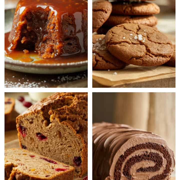oat flour baked goods, 4 photos, for holidays, gluten free and vegan