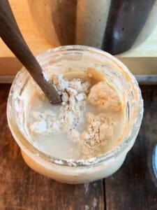 adding oat flour to oat flour sourdough starter