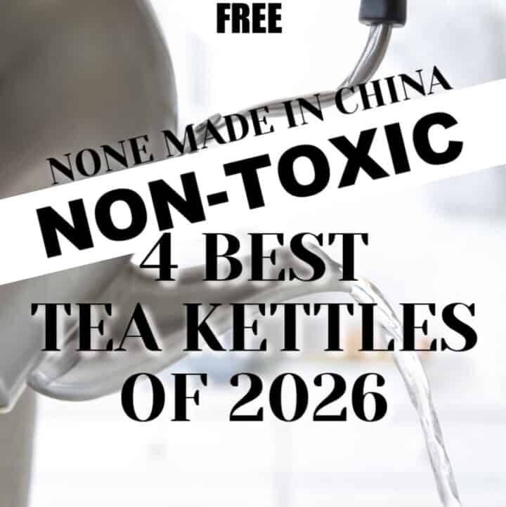 4 BEST TEA KETTLES OF 2026 text overlay with kettle pouring water