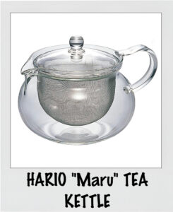 Japanese made Hario "Maru" Tea Kettle polaroid-style image