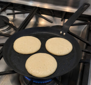 pancake cooking process