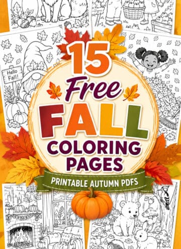 15 free fall coloring pages with 6 example sheets