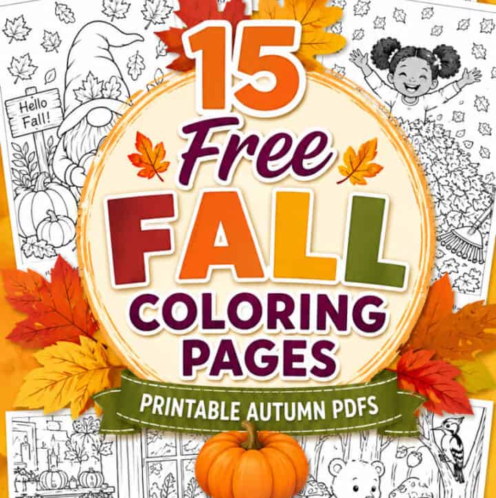 15 free fall coloring pages with 6 example sheets