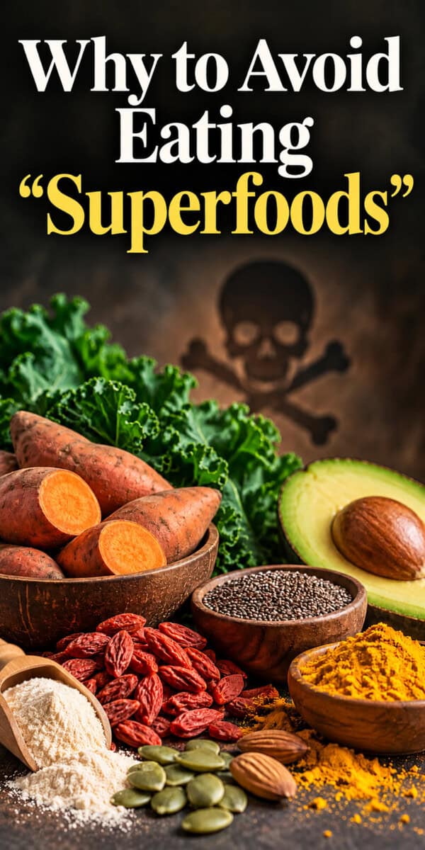why to avoid eating superfoods with images of those foods